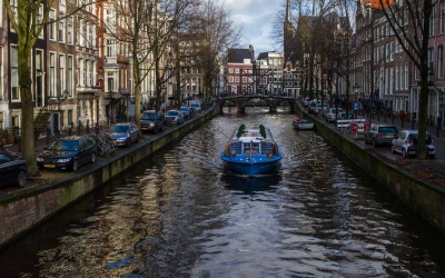 A canal in Amsterdam