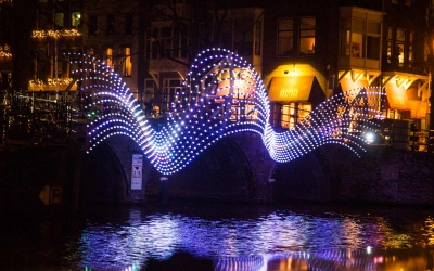 Amsterdam Light Festival - Lighted bridge