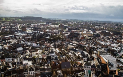 The view of Mons from Baroque Belfry